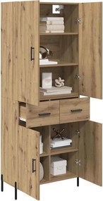vidaXL Highboard Artisan Oak 69,5 x 34 x 180 εκ. Επεξεργασμένο ξύλο