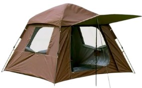 Σκηνή Camping 6 ατόμων με σκίαστρα - YB3022 - 3x3m - 960026 - Brown-960026_br