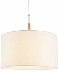 Φωτιστικό Οροφής Μονόφωτο Aca Yasmine OD650840PWH White/Wood