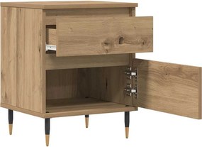 vidaXL Κομοδίνα 2 τεμ. τεχνίτης Δρυς 40 x 35 x 50 εκ. από Επεξεργ Ξύλο