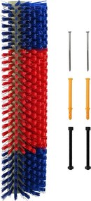 vidaXL Βούρτσες Βοοειδών Κόκκινο και μπλε 50 x 17 x 9 εκ PP