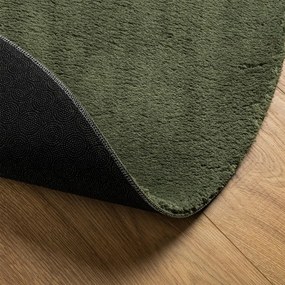 vidaXL Rug HUARTE Green Ø 120 cm 100% Polyester Επίπεδος