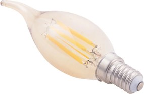 ΛΑΜΠΤΗΡΑΣ HM4047.02 ΣΤΥΛ ΦΛΟΓΑ LED FILAMENT 6W E14 3000K GOLD DIMMABLE