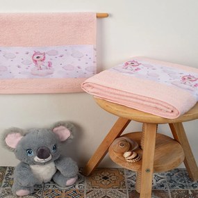 Πετσέτες Βρεφικές Unicorn 74 (Σετ 2τμχ) Pink DimCol Towels Set 70x140cm 100% Βαμβάκι