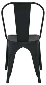 Καρέκλα RELIX Μεταλ.Μαύρη Matte High 44x49x84cm