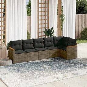 vidaXL Patio Sofa Set 4-θέσια Grey