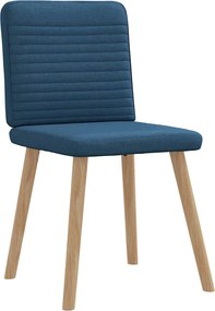 vidaXL Καρέκλες Τραπεζαρίας 6 τεμ. Μπλε Υφασμάτινες