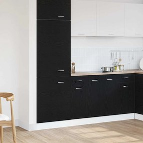 vidaXL Κρεμαστό ντουλάπι με συρτάρι Μαύρη Οξυά 30 x 46 x 81,5 εκ