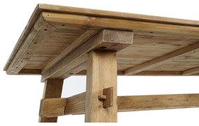 Τραπεζαρία Home ESPRIT Καφέ Φυσικό Ξύλο ξύλο πεύκου 220 x 100 x 76 cm