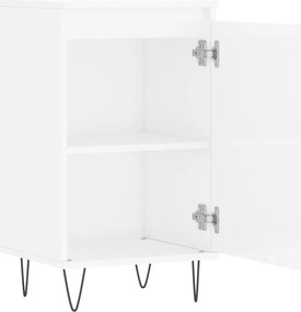 vidaXL Ντουλάπια 2 τεμ. Γυαλιστ. Λευκό 40x35x70 εκ. από Επεξεργ. Ξύλο