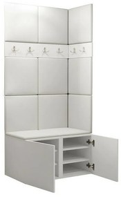 Σετ διαδρόμου Hartford 264, 186x84x46cm, 27 kg, Γραφίτης, Ταπισερί, Πλαστικοποιημένη μοριοσανίδα, Τοίχου, Εντοιχισμένη | Epipla1.gr