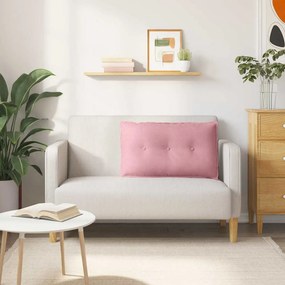 vidaXL Μαξιλάρι Πλάτης Ροζ 80 x 50 cm Υφασμάτινο Κορντουρά