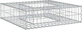 vidaXL Ανασηκωμένο κρεβάτι gabion Ασημί