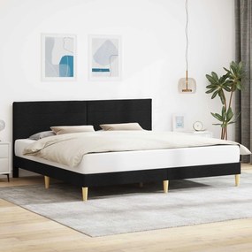 vidaXL Σκελετός Κρεβατιού Μαύρο 180 x 200 cm Ύφασμα