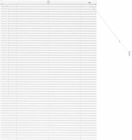 vidaXL Βενετσιάνικες Ρόδες Λευκό 130 x 95 εκ Αλουμίνιο