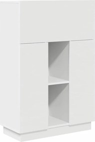 vidaXL Γραφείο με ράφι Λευκό 71.5 x 31.5 x 106.5 εκ Επεξεργασμένο ξύλο