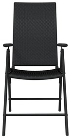 vidaXL Σετ Τραπεζαρίας Κήπου 3 Τεμαχίων Μαύρο