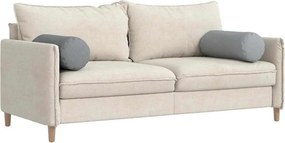 vidaXL Μαξιλάρια Στήριγμα 2 pcs Ανοιχτό γκρι Ø 25 x 70 cm ύφασμα