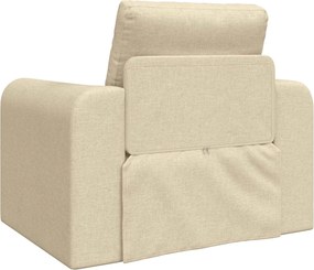 vidaXL Κρεβάτι καναπές Κρεμ 98 x 71 x 83 εκ. ύφασμα