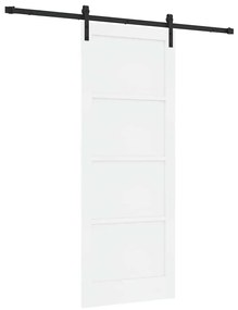 vidaXL Συρόμενη Πόρτα Λευκό και μαύρο 83 x 211 εκ.