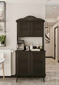 Έπιπλο Μπαρ Καφέ Μαύρο BRADO 90x40x20