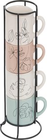 Κούπες 120ml Με Σταντ (Σετ 4τμχ) S-D Face 207188