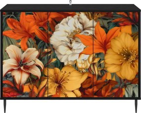 vidaXL Πλαϊνό γραφείο GENNEP Μαύρη Δρυς 102 x 33 x 76 εκ.