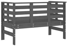 vidaXL Παγκάκι Κήπου Γκρι 111,5 x 53 x 71 εκ. από Μασίφ Ξύλο Πεύκου