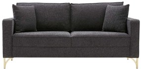 Καναπές Διθέσιος Berlin 825BLC2793 180x91x83cm Anthracite-Gold