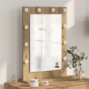 vidaXL Καθρέφτης Vanity Αρτιστίκ δρυς Ξύλο 70 x 50 x 18 εκ.