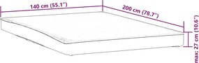 vidaXL Προστατευτικό στρώματος Λευκό 140x200 εκ. Αδιάβροχο