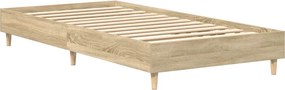 vidaXL Πλαίσιο κρεβατιού χωρίς στρώμα Sonoma Oak 75x190 cm