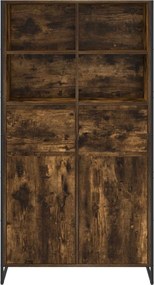 vidaXL Πλαϊνό γραφείο 2 pcs Καπνιστό Δρύς 81 x 36 x 150.5 εκ.