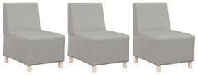 vidaXL Μοναδικός Καναπές χωρίς Χερούλια 3 pcs Σκούρο γκρι