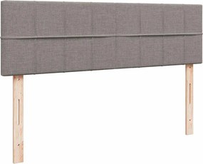 vidaXL Οθωμανικό κρεβάτι με στρώμα Taupe 140x200cm ύφασμα