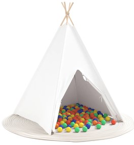 vidaXL Σκηνή Teepee για Παιδιά με Τσάντα Ροδάκινου και Μπάλες