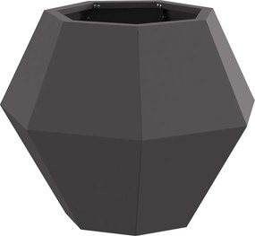 vidaXL Γλάστρα 2 τμχ. Μαύρο 50 x 50 x 40 cm Ατσάλι