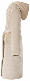 vidaXL Φόρμα Μπάνιου Με Κουκούλα Μπεζ xl Φανέλα