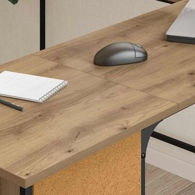 vidaXL Γραφείο Artisan Oak Επεξεργασμένο ξύλο 141 x 141 x 75 εκ