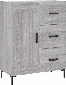 vidaXL Ντουλάπι Γκρι Sonoma 69,5 x 34 x 180 εκ. Επεξεργασμένο Ξύλο