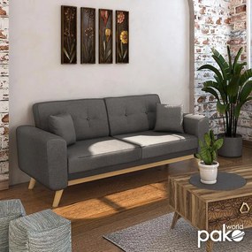 Καναπές - Kρεβάτι Carmelo Ύφασμα Ανθρακί 214x80x86 εκ. 214x80x86 εκ.