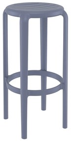 TOM 75εκ. ΣΚΑΜΠΟ DARK GREY ΠΟΛ/ΝΙΟΥ 36X36X75εκ. SIESTA 36X36X75εκ.