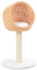 vidaXL Γατόδεντρο από Φυσ. Ξύλο Ιτιάς με Στύλους Ξυσίματος από Σιζάλ