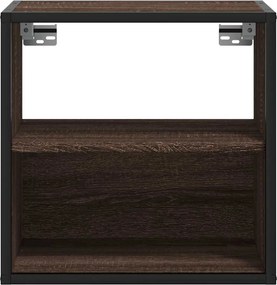 vidaXL Κομοδίνο επίτοιχο ντουλάπι καφέ δρυς 40x31x39,5 cm