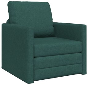 vidaXL Κρεβάτι Καναπές 2 σε 1 Σκούρο Πράσινο 74x77x81 εκ Υφάσματος