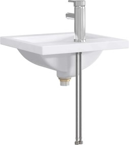 vidaXL Λεκάνη μπάνιου Χρωμέ 42 x 40 x 16,5 εκ Μέταλλο