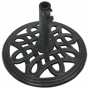 vidaXL Βάση Ομπρέλας Πράσινη 40 x 40 x 32 εκ. από Χυτοσίδηρο