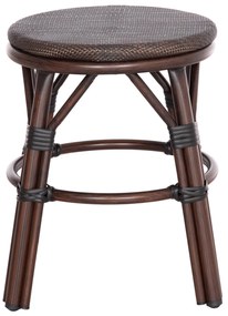 Σκαμπό CHINO C6285.01 Καφέ Αλουμινίου Bamboo Look με Textilene Φ36x46Υ εκ. 36x36x46 εκ.