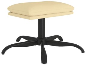 vidaXL Υποπόδιο Λευκό 60x60x36 εκ. Βελούδινο