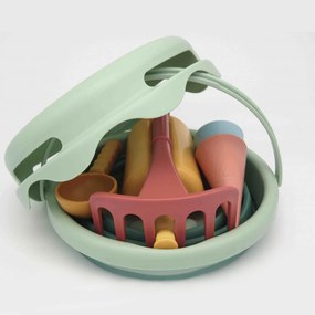 Κουβαδάκι + Φτυαράκια Παραλίας (Σετ 7τμχ) CompacToys Green
